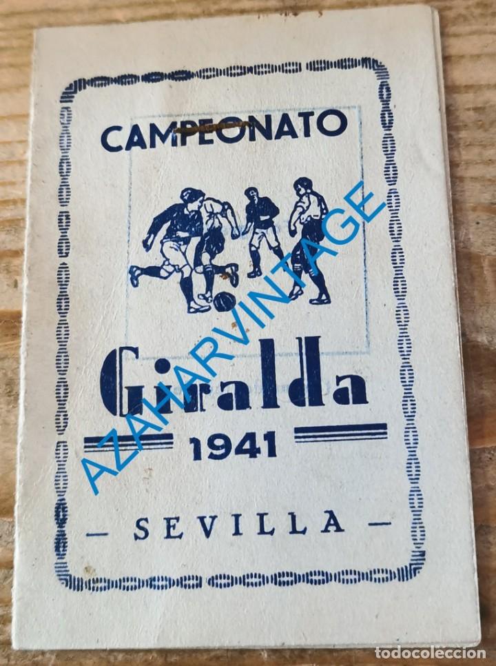 Sports collectibles: SEVILLA, 1941, CARNET CAMPEONATO GIRALDA, JUGADOR CLUB C.D. RELAMPAGO, MUY RARO