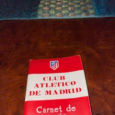 Coleccionismo deportivo: CARNET DE SOCIO CLUB ATLETICO MADRID Nº 21238 1986. Lote 277297893