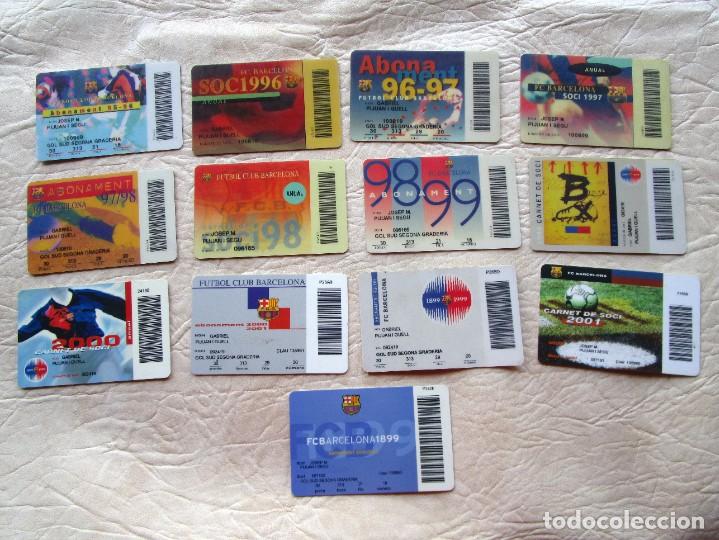 Sports collectibles: lote de carnets de futbol bar&ccedil;a varios a&ntilde;os y temporadas f.c. barcelona