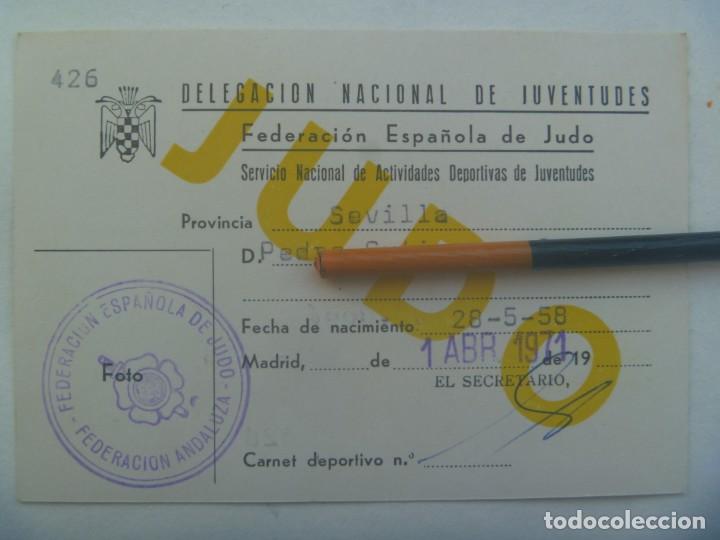 Sports collectibles: DELEGACION NACIONAL DE JUVENTUD - FEDERACION ESPA&Ntilde;OLA DE JUDO : LICENCIA FEDERATIVA, 1971