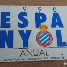 Coleccionismo deportivo: CARNET SOCIO/ SOCI RCD. ESPAÑOL / ESPANYOL ANUAL / ANY 1990