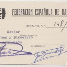 Coleccionismo deportivo: LOTE S-CARNET FEDERACION ESPAÑOLA ALTEROFILIA SELLO AÑO 1969. Lote 329480788