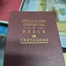 Coleccionismo deportivo: ANTIGUO CARNET FEDERACION ESPAÑOLA DE PESCA CARTAGENA MURCIA. Lote 336784193