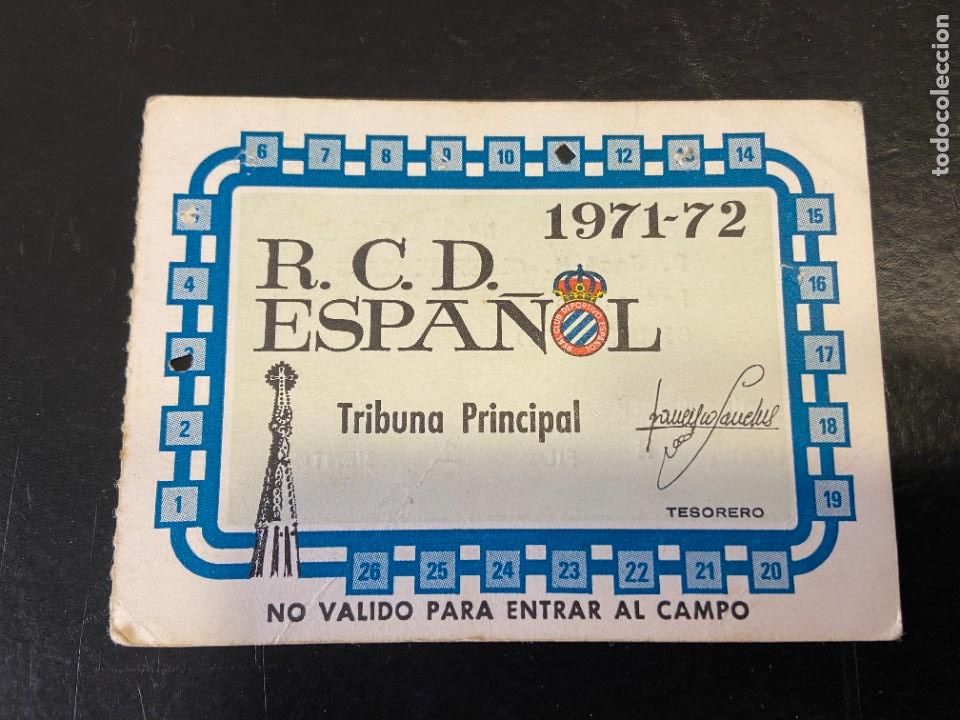 Coleccionismo deportivo: carnet socio espa&ntilde;ol 1971-72 - Foto 1