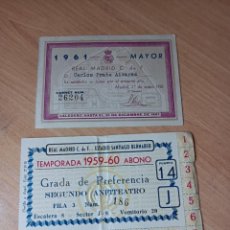 Coleccionismo deportivo: REAL MADRID ABONOS 1959-60 Y 1961. Lote 341674563