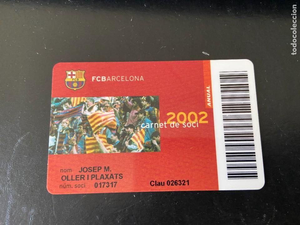 Coleccionismo deportivo: carnet de socio del barcelona 2002 - Foto 1