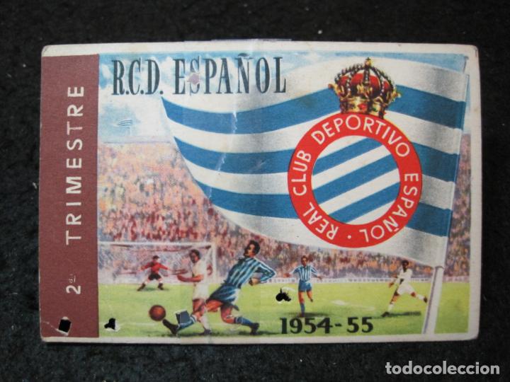 Sports collectibles: RCD ESPA&Ntilde;OL-R.C.D. ESPNYOL-CARNET SOCIO 1954 55-LEER DESCRIPCI&Oacute;N-VER FOTOS-(95.167)