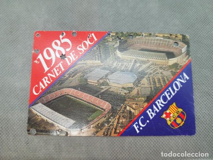 Coleccionismo deportivo: Carnet del Bar&ccedil;a 1985 - Foto 1