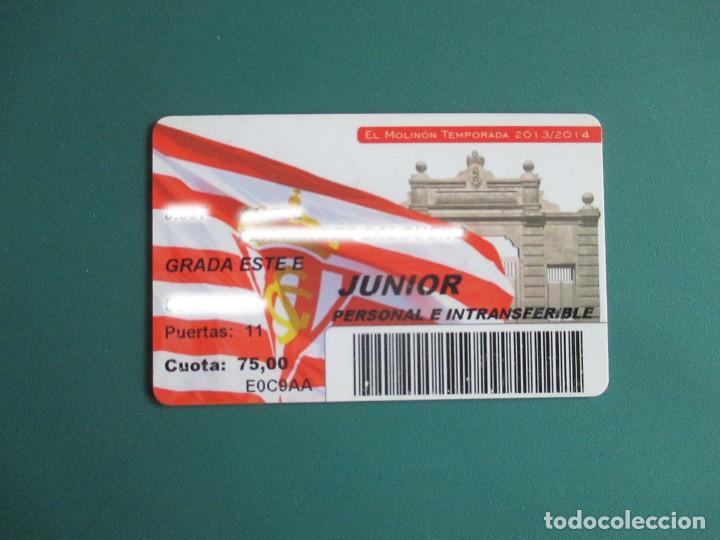 Coleccionismo deportivo: CARNET JUNIOR SPORTING DE GIJON TEMPORADA 2013 - 2014 EL MOLINON 13 - 14