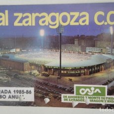 Collezionismo sportivo: FUTBOL - CARNET DE SOCIO REAL ZARAGOZA - TEMPORADA 1985/1986. Lote 356466040
