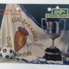 Collezionismo sportivo: FUTBOL - CARNET DE SOCIO REAL ZARAGOZA - TEMPORADA 1986/1987. Lote 356466275