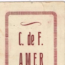 Coleccionismo deportivo: 1959 2 CARNETS SOCIO Nº7 Y 130 DEL C. F. AMER - NOMBRE, SELLO DE CAUCHO Y FIRMAS