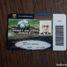Collezionismo sportivo: CARNET DE SOCI DEL F.C. BARCELONA, FUTBOL, AÑO 2001. SOCIO Nº 000694. Lote 359826175