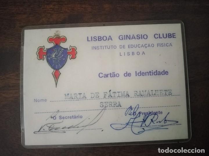 Coleccionismo deportivo: Carnet de socio del Lisboa Gin&aacute;sio Clube. - Foto 2