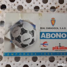 Coleccionismo deportivo: ABONO CARNET SOCIO REAL ZARAGOZA TEMPORADA 1996 - 97