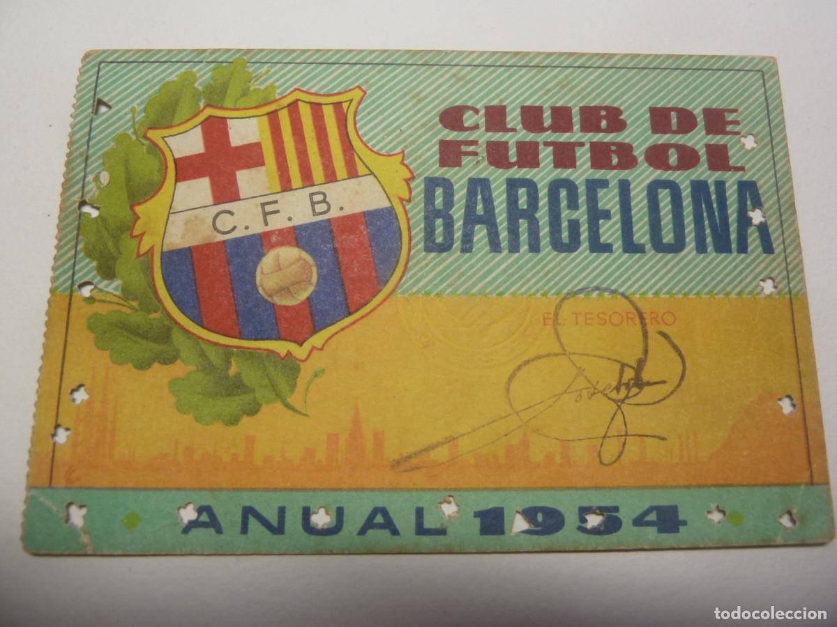 Sports collectibles: CARNET CLUB DE FUTBOL BARCELONA ANUAL 1954