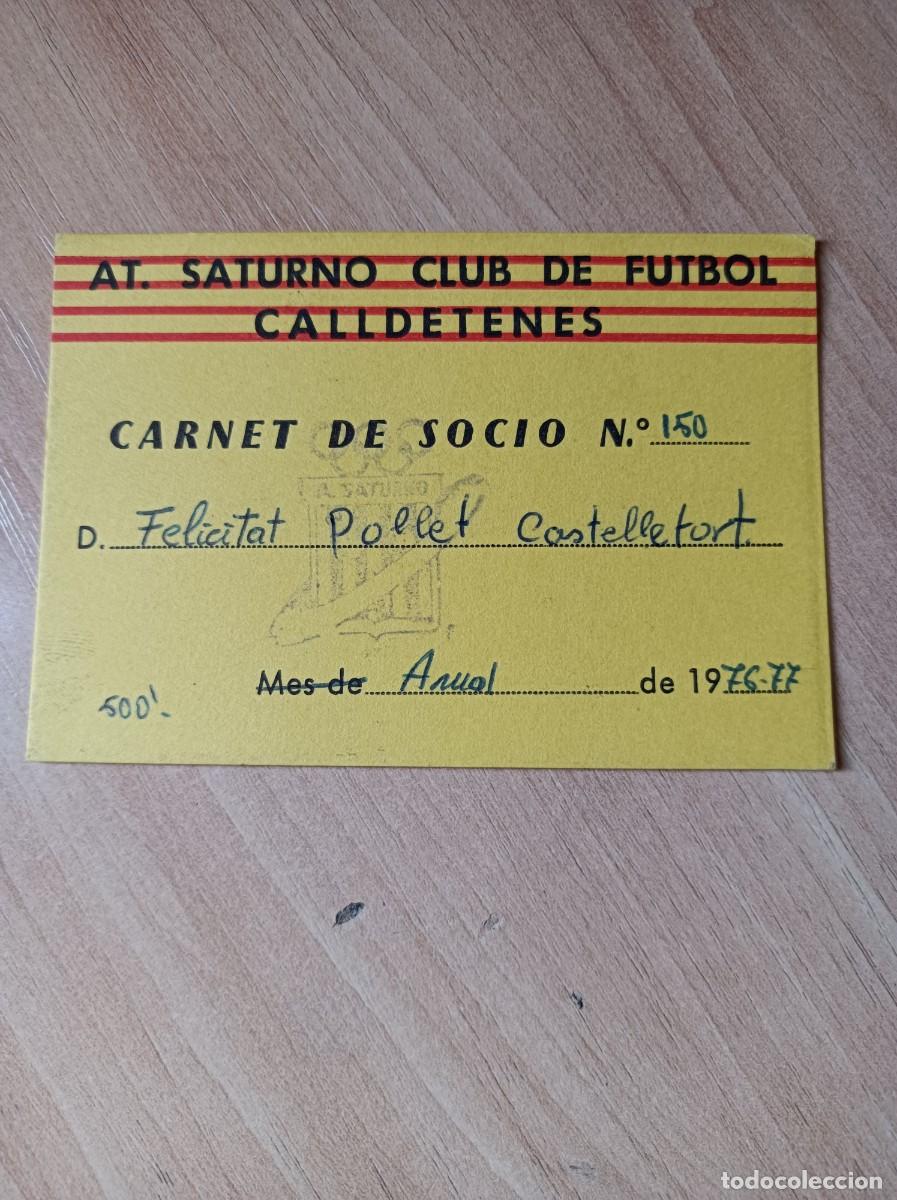 Sammelleidenschaft Sport: Carnet f&uacute;tbol Atl&eacute;tico Saturno 1976-77