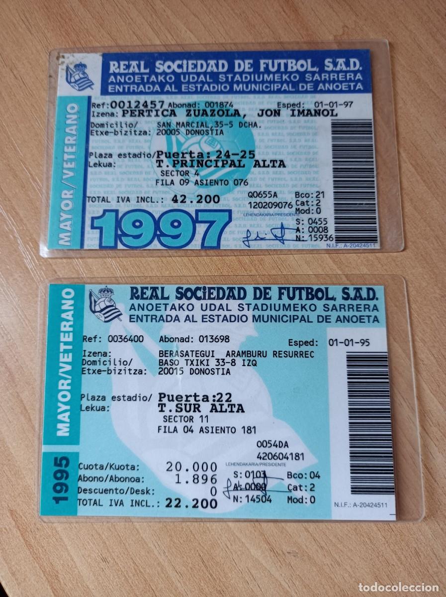Sammelleidenschaft Sport: 2 carnets Real Sociedad, 1995 y 1997
