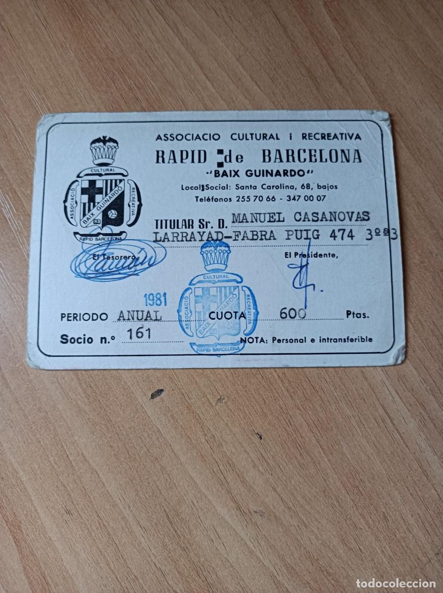 Sammelleidenschaft Sport: Carnet f&uacute;tbol Rapid de Barcelona, 1981