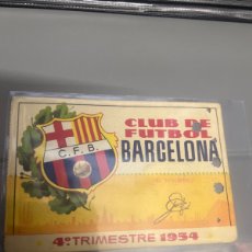 Coleccionismo deportivo: T1/E4/65. CARNET DE SOCIO CLUB DE FÚTBOL BARCELONA 1954