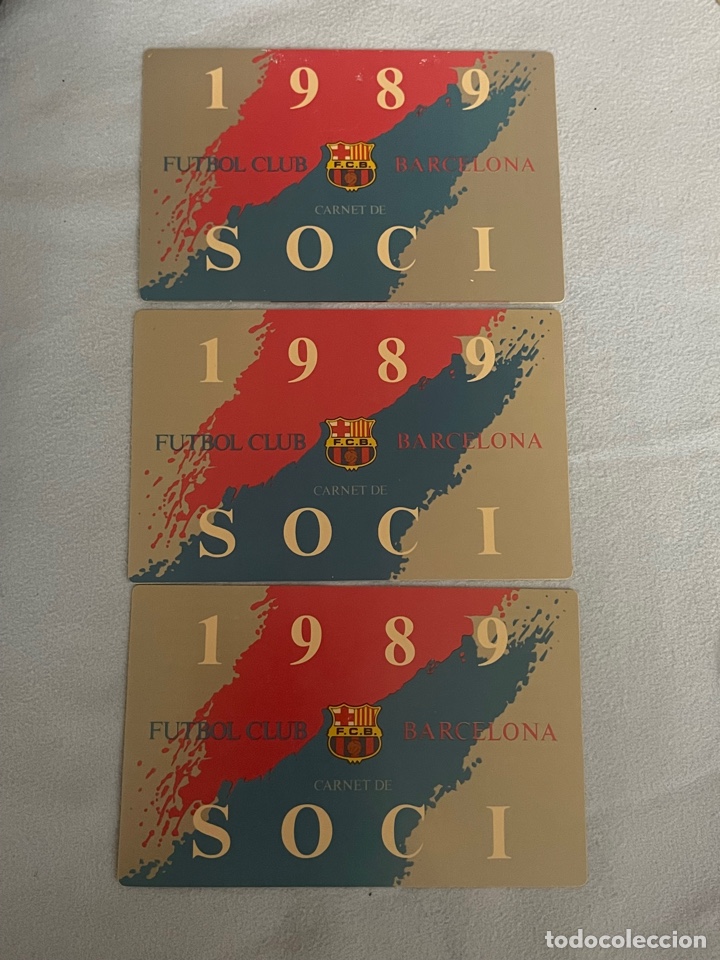 Sports collectibles: 3 CARNETS SOCIO CENTENARIO FC. BARCELONA