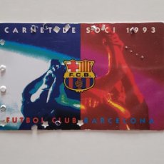 Coleccionismo deportivo: CARNET FC BARCELONA ABONAMENT BARÇA SOCI ANUAL 1993. Lote 383870539