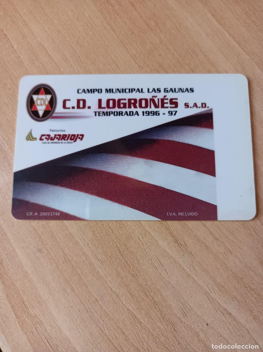 Coleccionismo deportivo: Carnet C.D. Logro&ntilde;&eacute;s 1996-97 - Foto 1
