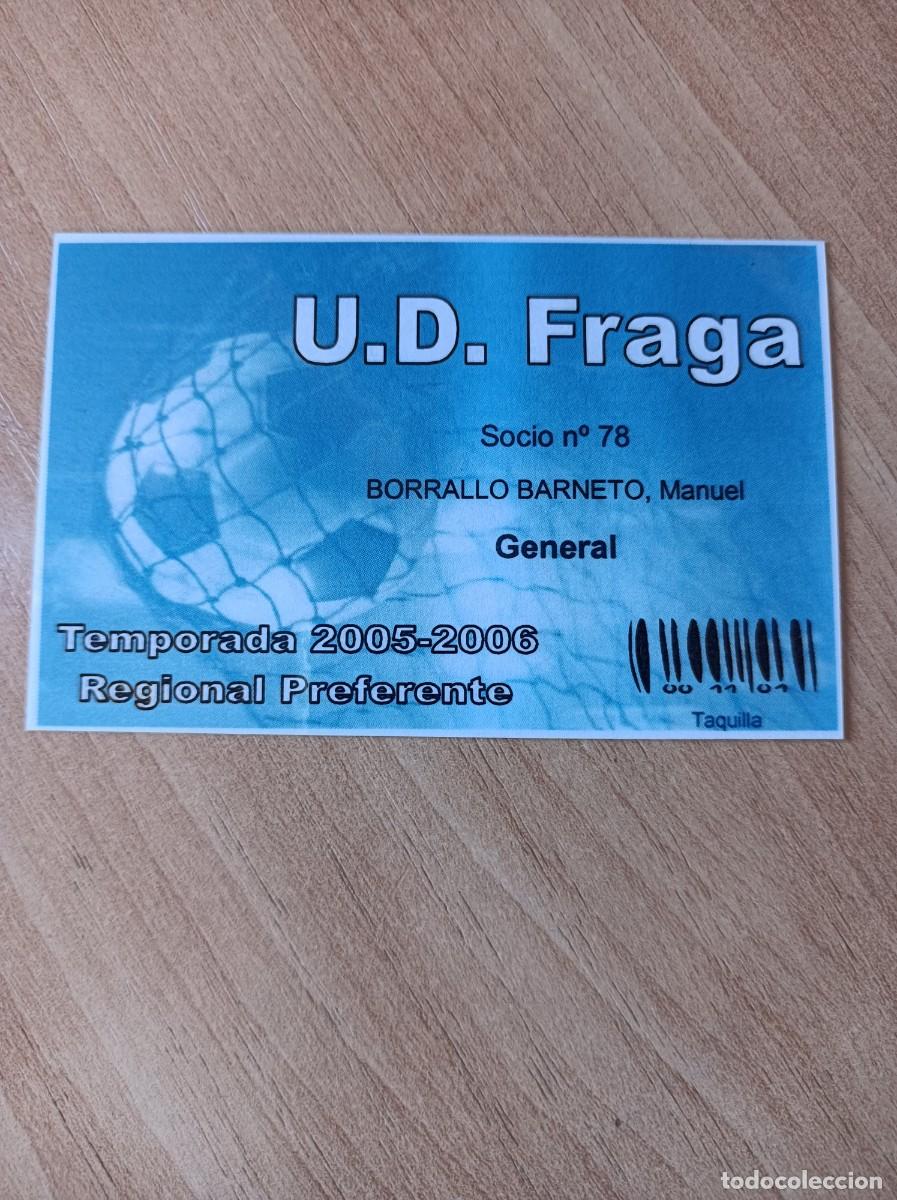 Coleccionismo deportivo: Carnet U.D. Fraga 2005-06 - Foto 1