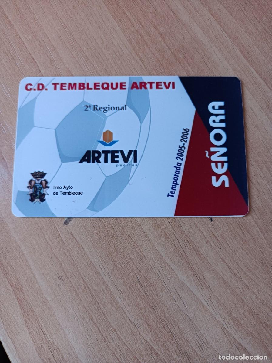 Coleccionismo deportivo: Carnet C.D. Tembleque 2005-06 - Foto 1