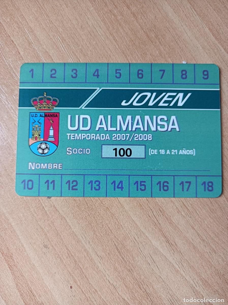 Coleccionismo deportivo: Carnet U.D. Almansa 2007-08 - Foto 1