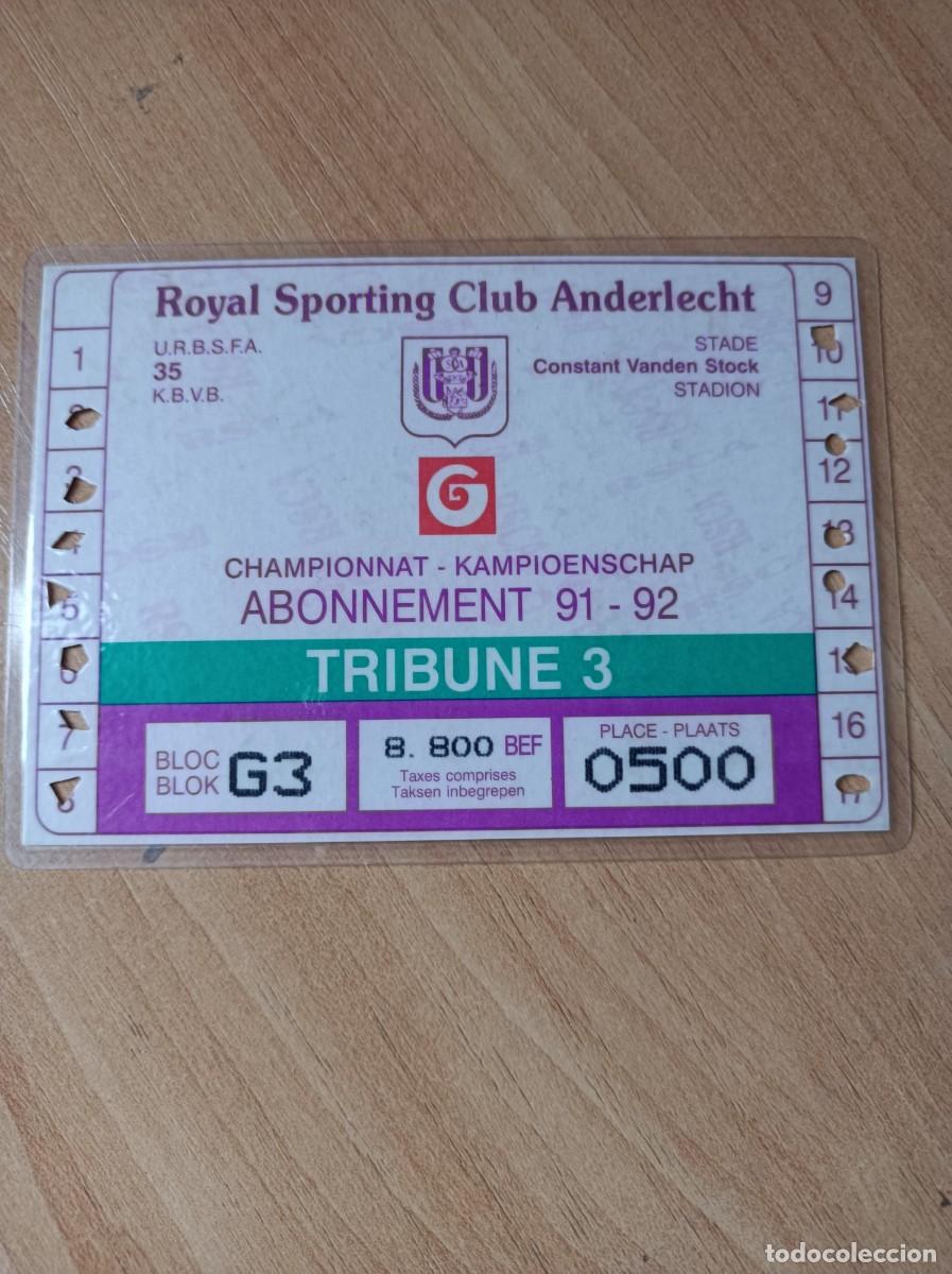 Coleccionismo deportivo: Carnet Anderlech 1991-92 - Foto 1