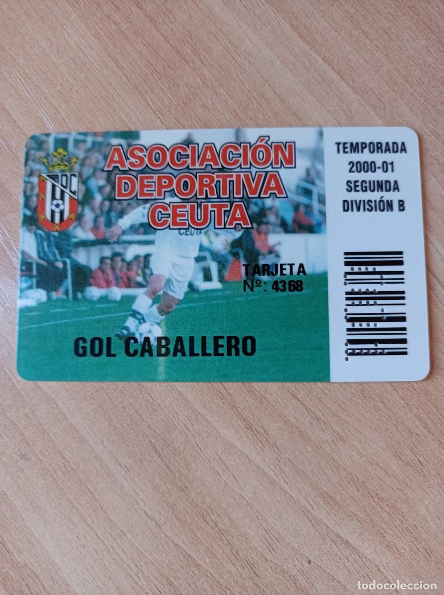 Coleccionismo deportivo: Carnet A.D. Ceuta 2000-01 - Foto 1