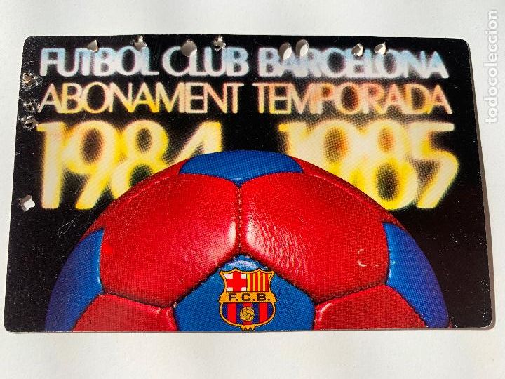 Sports collectibles: 1984-85 antiguo Carnet o abono Futbol Club Barcelona, FCB. tribuna.