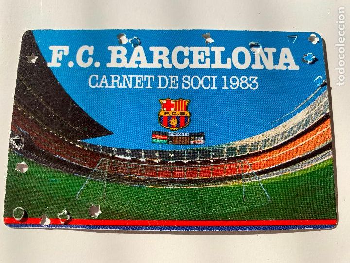 Sports collectibles: 1983 antiguo Carnet o abono Futbol Club Barcelona, FCB. tribuna.