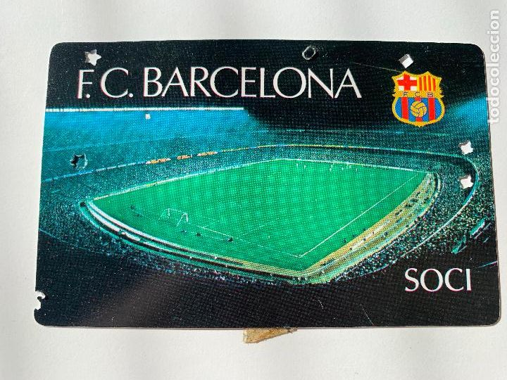 Sports collectibles: 1980 antiguo Carnet o abono Futbol Club Barcelona, FCB. tribuna.