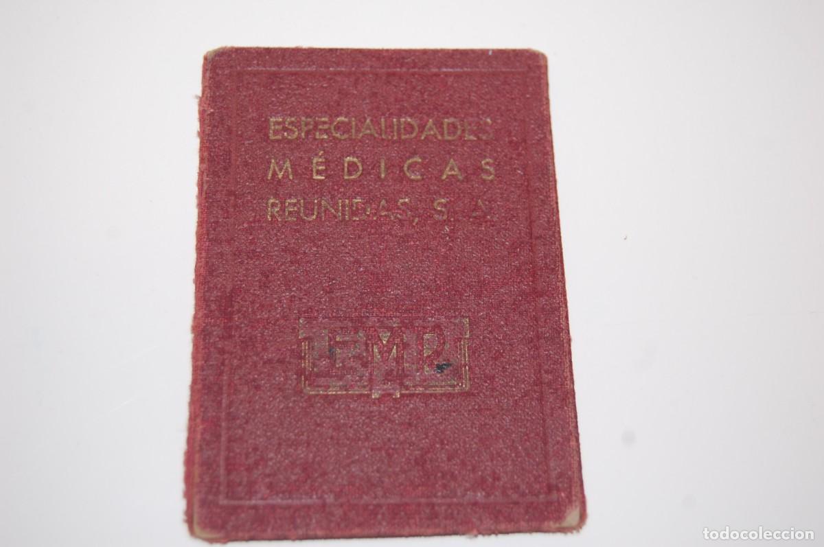 Sammelleidenschaft Sport: ANTIGUO CARNET DE SOCIO - ESPECIALIDADES MEDICAS REUNIDAS S.A. - A&Ntilde;O 1944
