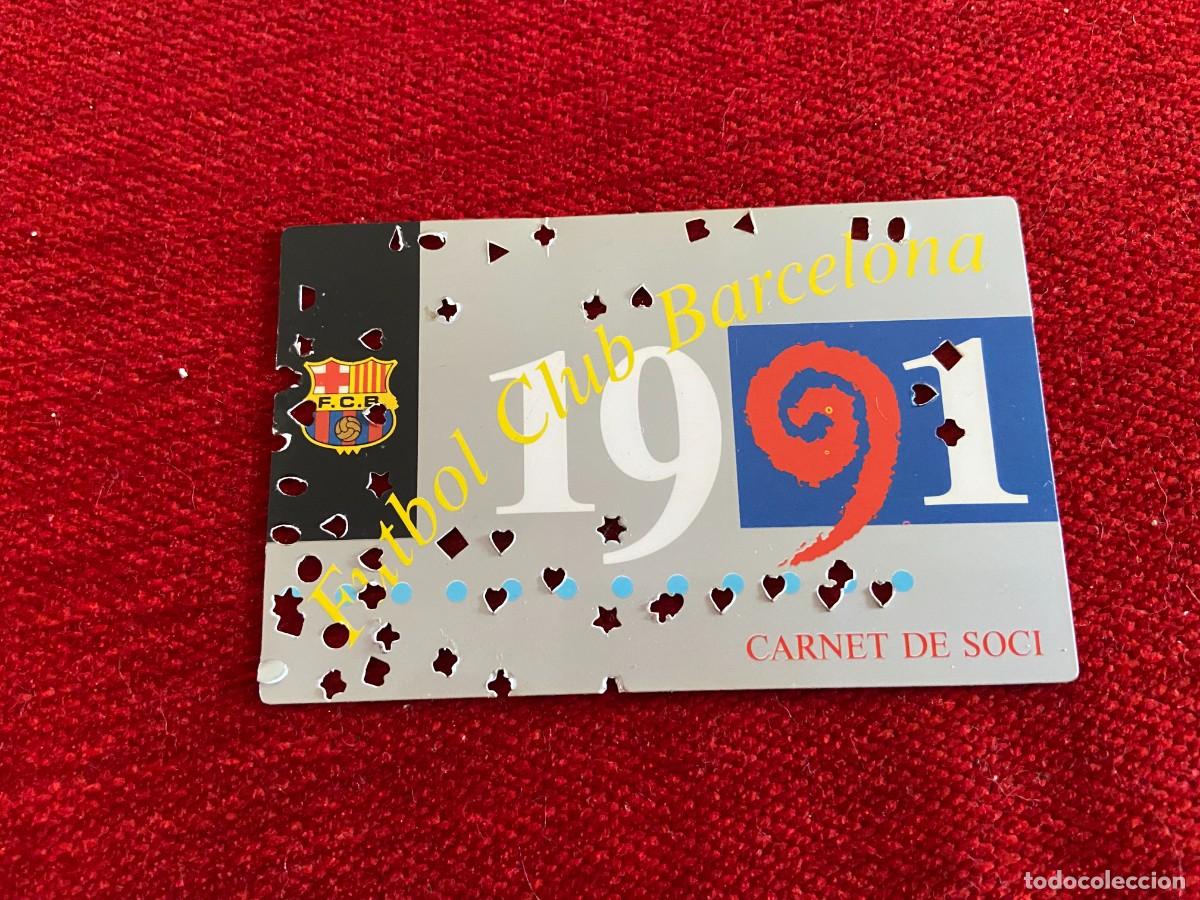 Sports collectibles: R21002 CARNET SOCIO ABONADO FUTBOL CLUB BARCELONA ANUAL TEMPORADA 1991