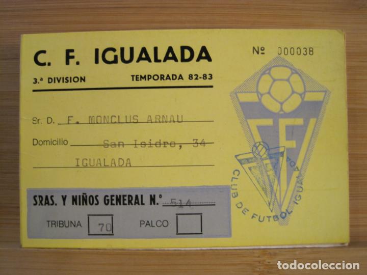 Sports collectibles: CF IGUALADA-TEMPORADA 1982 1983-CARNET SOCIO SE&Ntilde;ORAS Y NI&Ntilde;OS-VER FOTOS-(100.801)