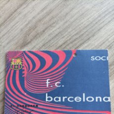 Coleccionismo deportivo: CARNET SOCIO FC BARCELONA. BARÇA. CAMP NOU.LES CORTS.FUTBOL.GAMPER.RCD ESPANYOL.REAL MADRID.RFEF.DEP. Lote 395793534