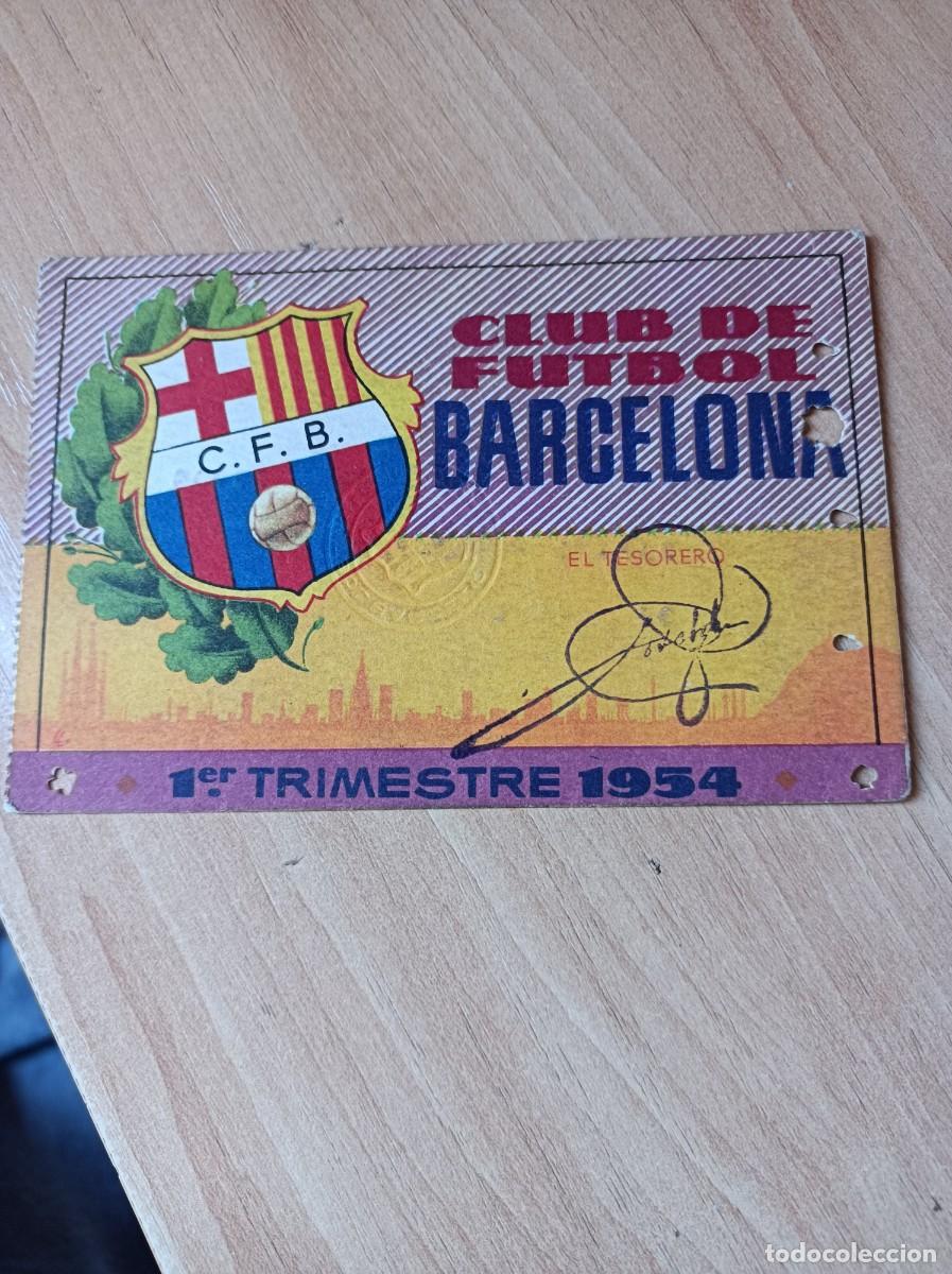 Sammelleidenschaft Sport: Carnet F.C. Barcelona 1954, 1&ordm; trimestre