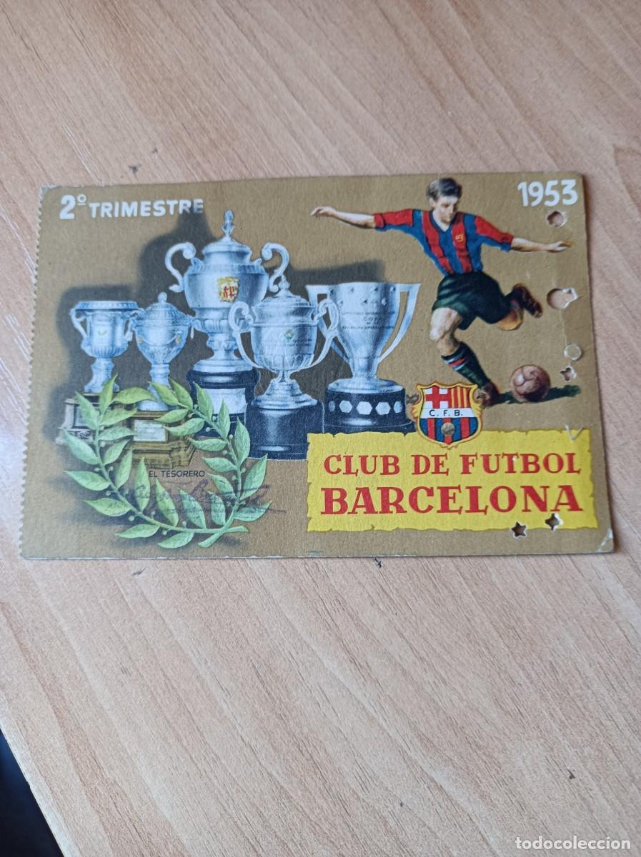 Sports collectibles: Carnet F.C. Barcelona 1953, 2&ordm; trimestre