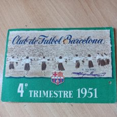 Coleccionismo deportivo: CARNET F.C. BARCELONA 1951, 4º TRIMESTRE. Lote 396513499