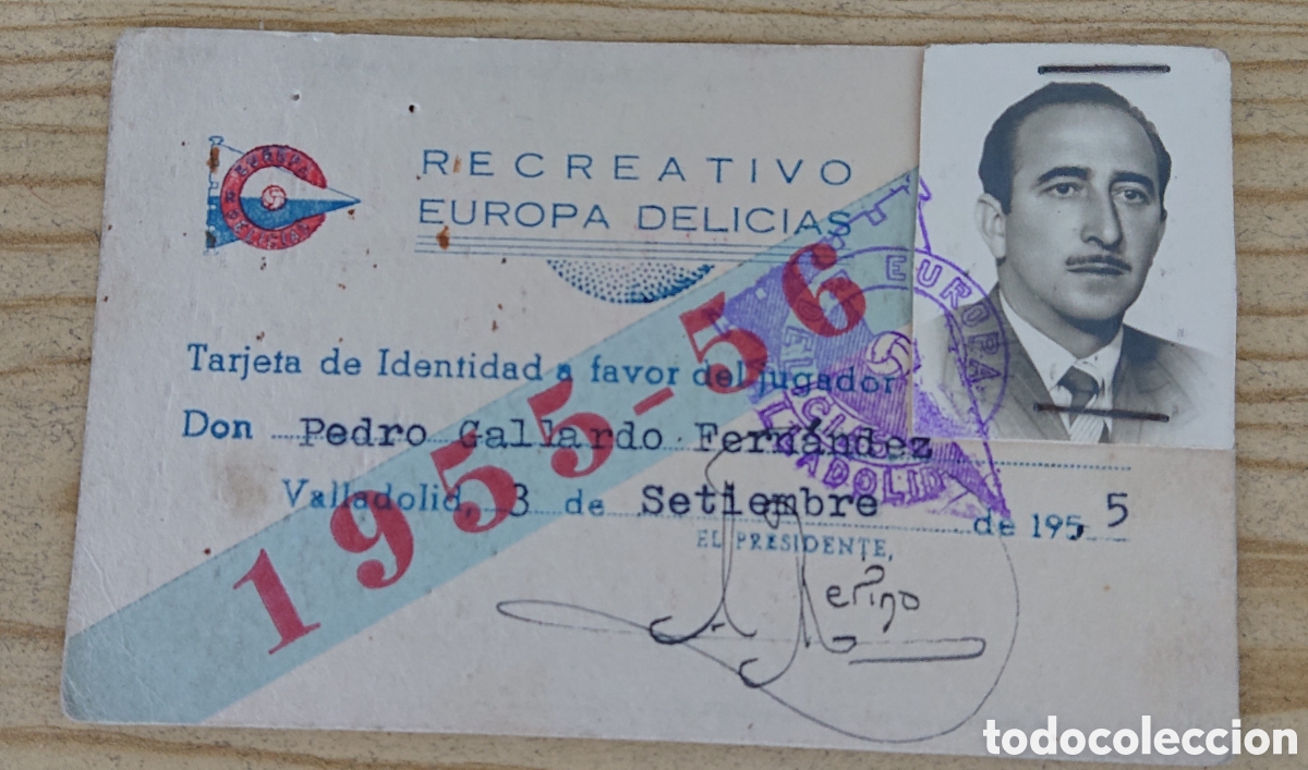 Sports collectibles: Carnet Real Valladolid, Europa Delicias, muy raro, original