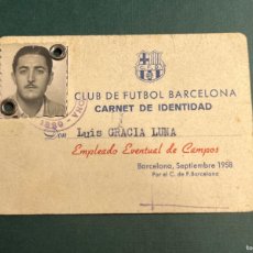 Coleccionismo deportivo: CARNET DEL CLUB DE FÚTBOL BARCELONA 1958. ARTIFUTBOL. Lote 400943169