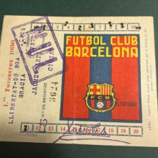 Coleccionismo deportivo: FUTBOL CLUB BARCELONA - CARNET DE SOCIO - AÑO 1936 - 1 ER TRIMESTRE. ARTIFUTBOL. Lote 401011294
