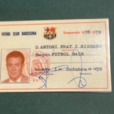 Coleccionismo deportivo: FÚTBOL CLUB BARCELONA 1978-79 CARNET DELEGADO FUTBOL BASE . ARTIFUTBOL. Lote 401012304