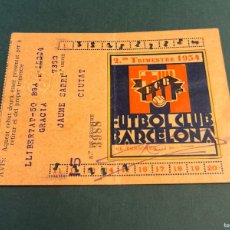 Coleccionismo deportivo: CARNET DE SOCI F.C. BARCELONA - 2° TRIMESTRE AÑO 1934. ARTIFUTBOL.. Lote 401285969