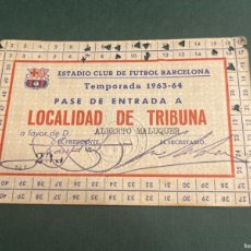 Coleccionismo deportivo: CLUB DE FÚTBOL BARCELONA, 1963-64 CARNET DE ALBERTO MALUQUER FIRMADO PRESIDENTE. ARTIFUTBOL.. Lote 401348669