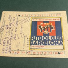 Coleccionismo deportivo: CARNET DE SOCI F.C. BARCELONA - 3ER TRIMESTRE AÑO 1934. ARTIFUTBOL.. Lote 401350409