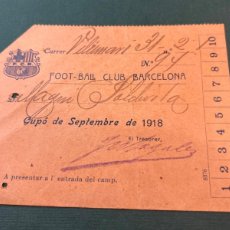 Coleccionismo deportivo: CARNET FOOT-BALL CLUB BARCELONA SEPT 1918 -PRESIDENTE JOAN GAMPER,ENTRENADOR J.GREENWELL ARTIFUTBOL.. Lote 401398584